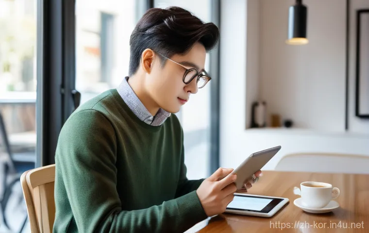 국어 독해력 강화를 위한 속독법 - **Prompt:** A young adult (18-25 years old) seated at a well-lit study desk, initially looking overw...