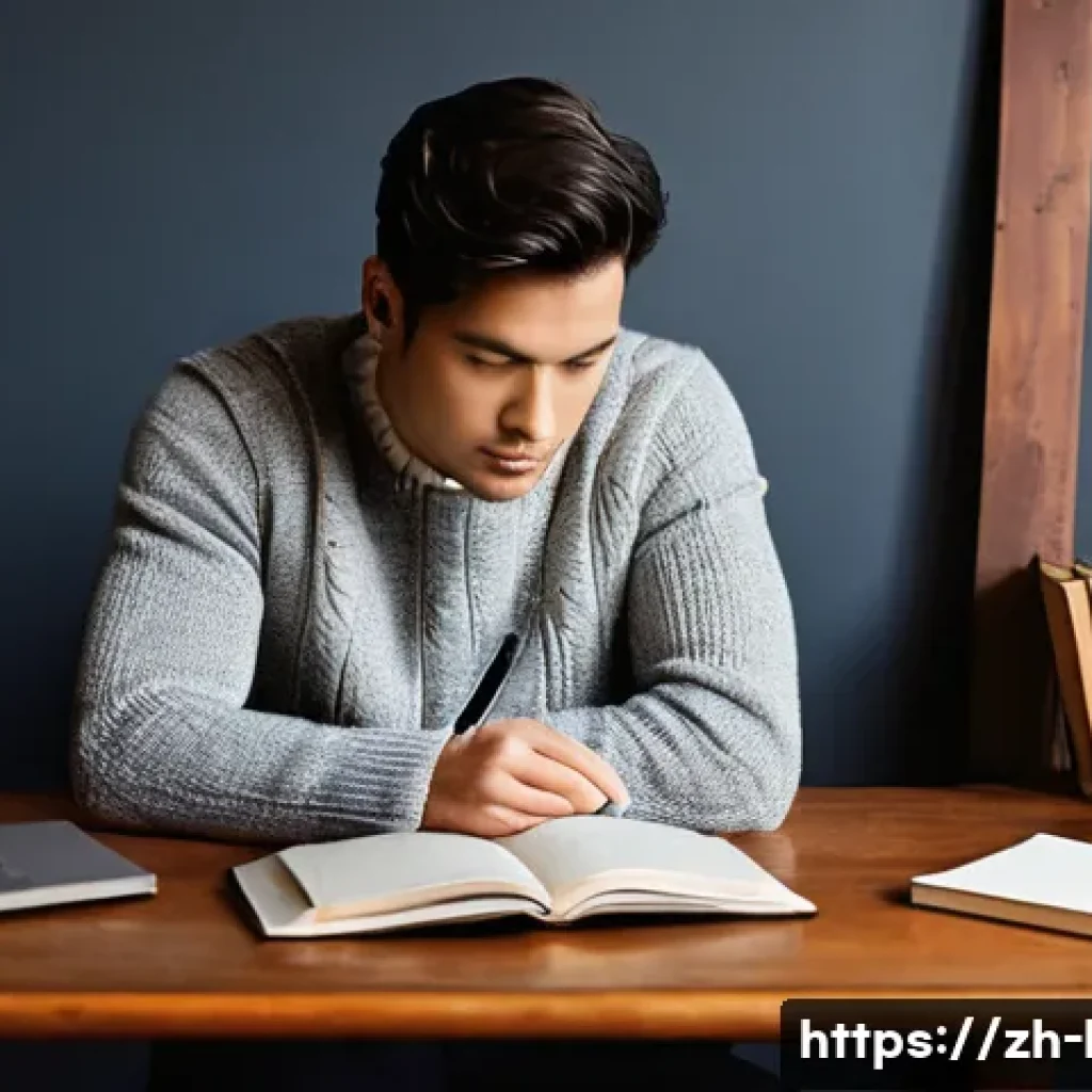 국어와 논리학 개념 정리 - **Prompt:** A thoughtful individual in their late 20s to early 30s, wearing a stylish, comfortable k...